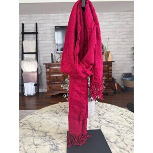 Plain Fuchsia Pink Pashmina Style Scarf Womens Size 63 in